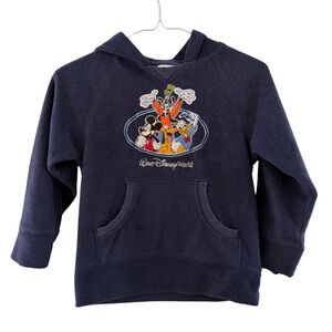 Walt Disney World Kids Navy Hoodie with Mickey and Friends Kids Size 6 Unisex